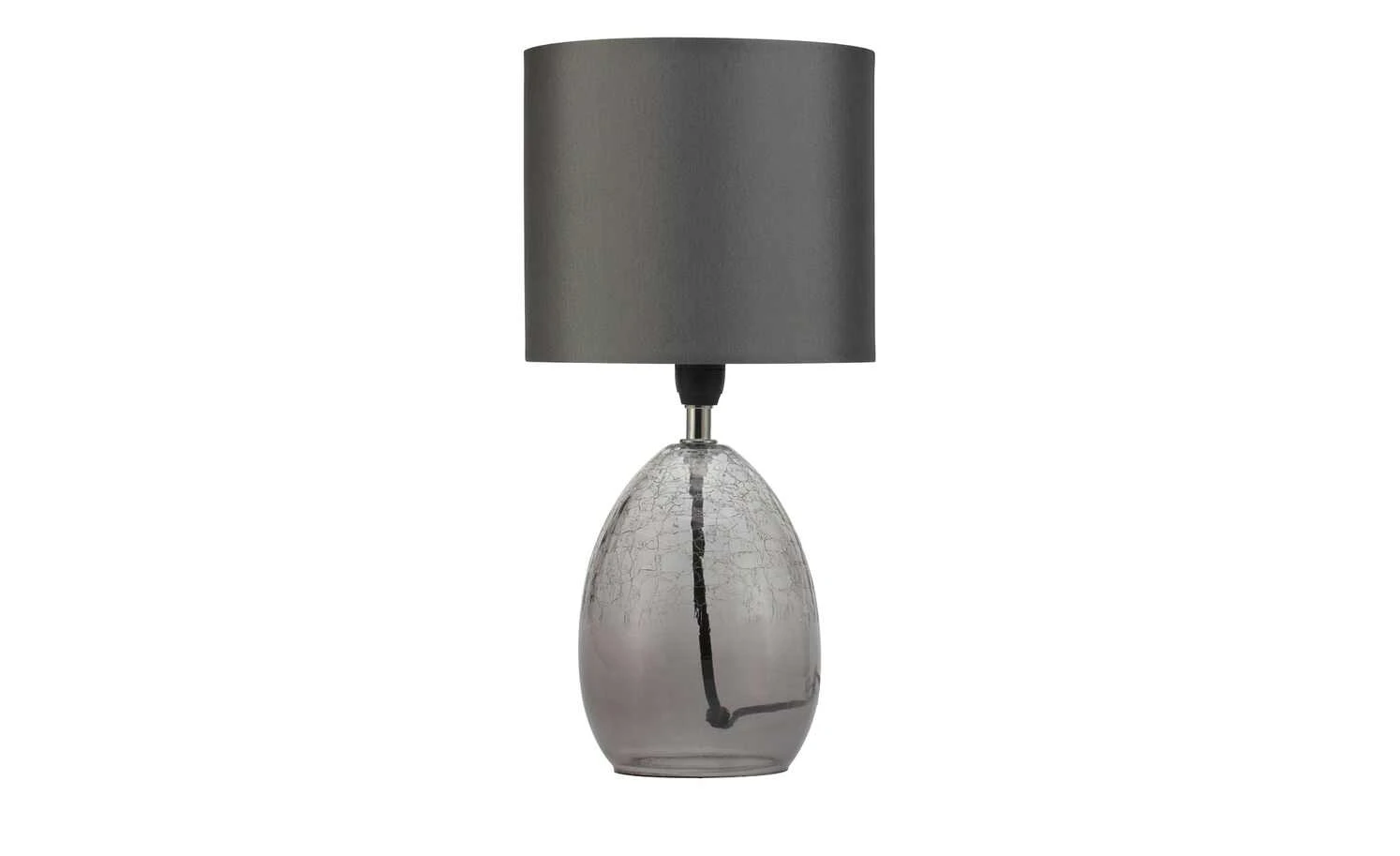 Tischleuchte, 1-flammig, Rauchglas und Stoff 2 Tischleuchte, 1-flammig, Rauchglas und Stoff – Bild 2