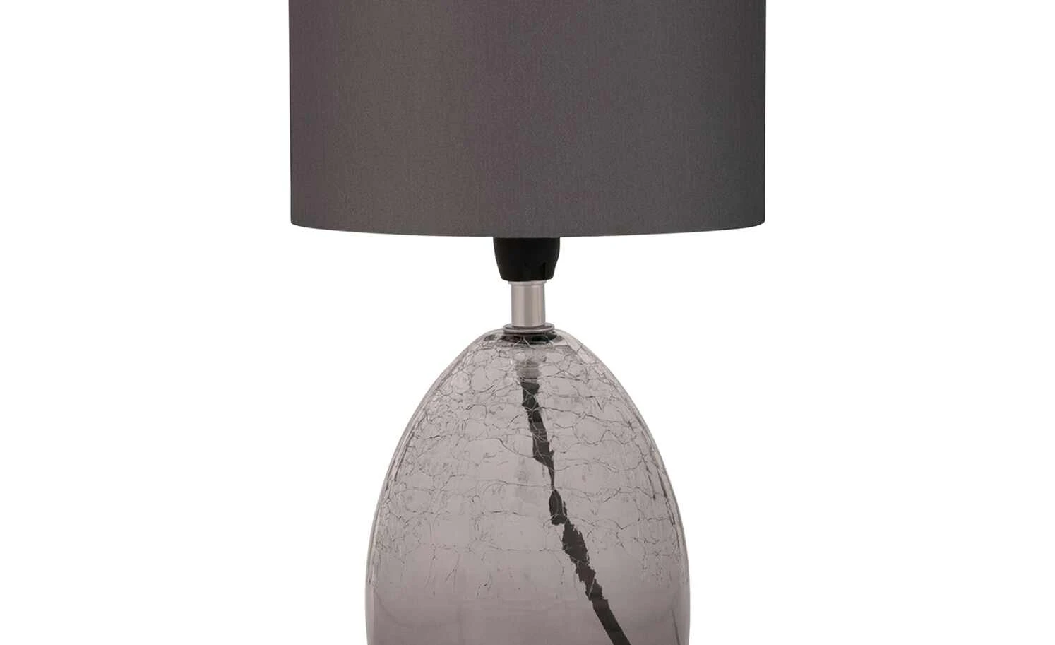 Tischleuchte, 1-flammig, Rauchglas und Stoff 6 Tischleuchte, 1-flammig, Rauchglas und Stoff – Bild 6