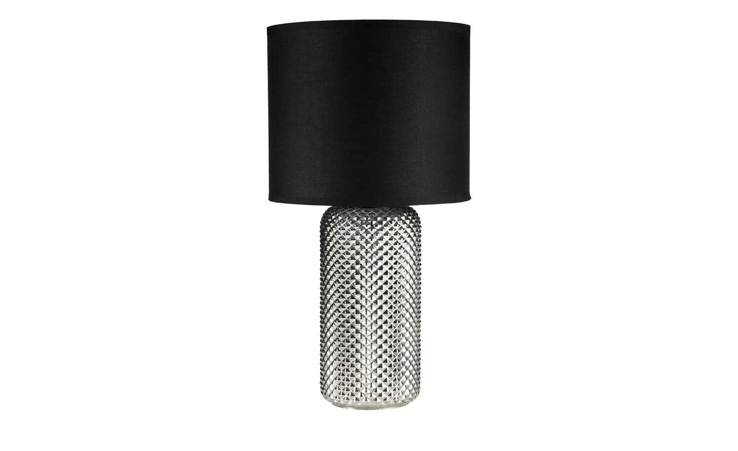 Tischleuchte, 1-flammig, Rauchglas und Stoff 2 Tischleuchte, 1-flammig, Rauchglas und Stoff – Bild 2