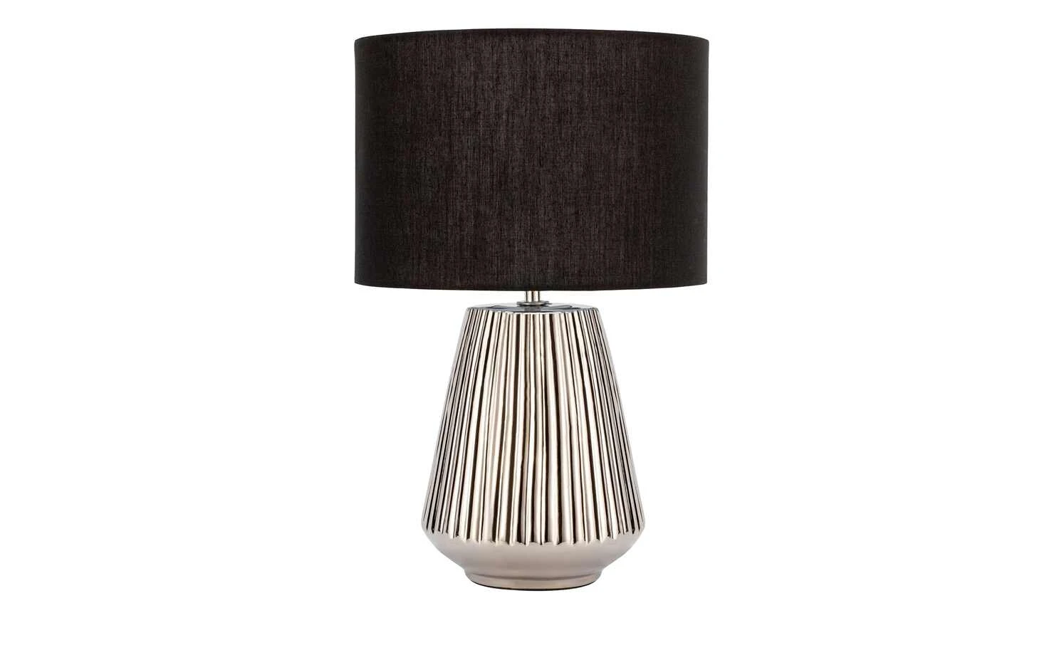 Keramik-Tischleuchte, 1-flammig, silber/schwarz 2 Keramik-Tischleuchte, 1-flammig, silber/schwarz – Bild 2