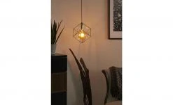 Pendelleuchte, 1-flammig, Metall schwarz