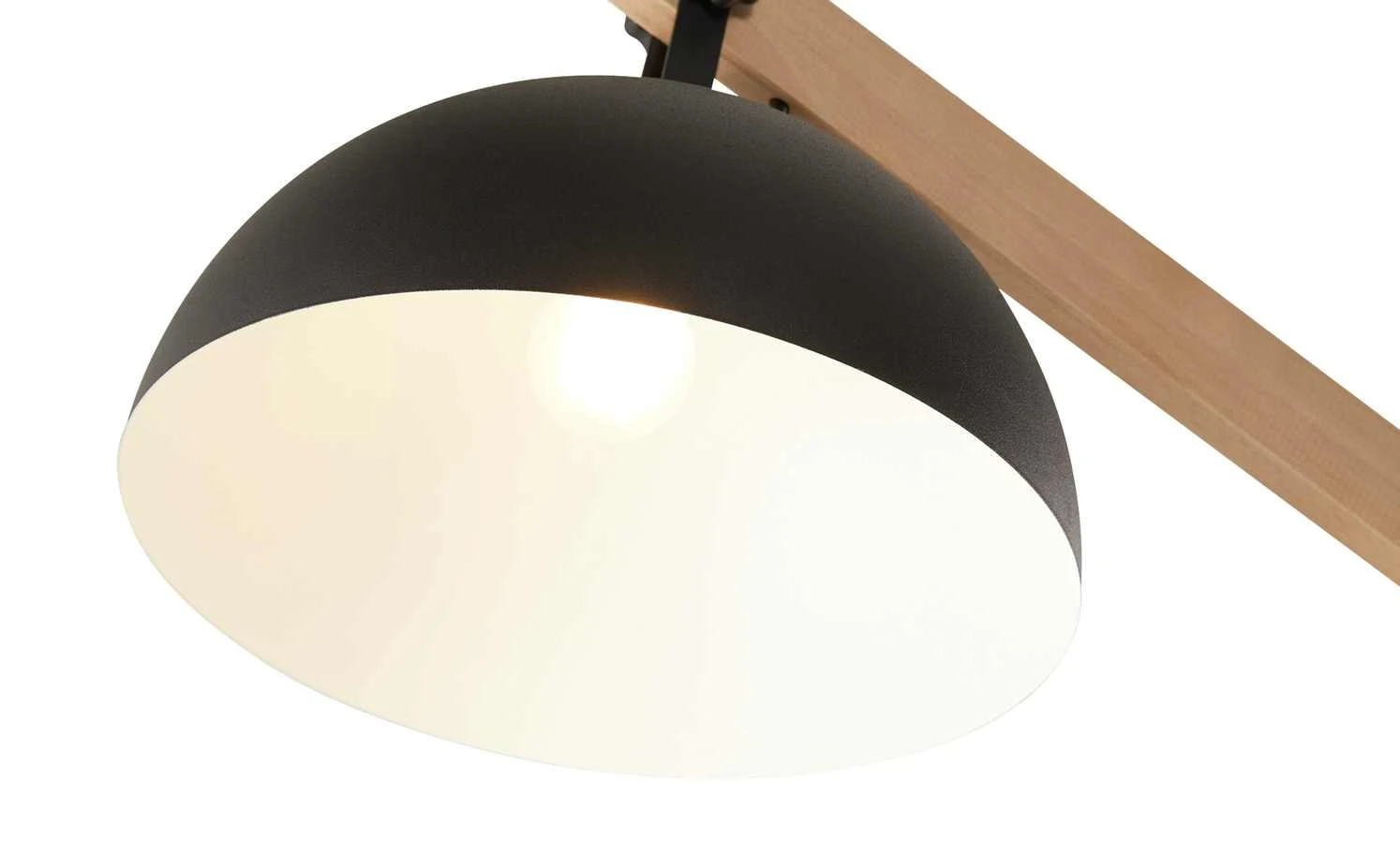 Stehleuchte, 1-flammig, Metall schwarz/ Holz 5 Stehleuchte, 1-flammig, Metall schwarz/ Holz – Bild 5