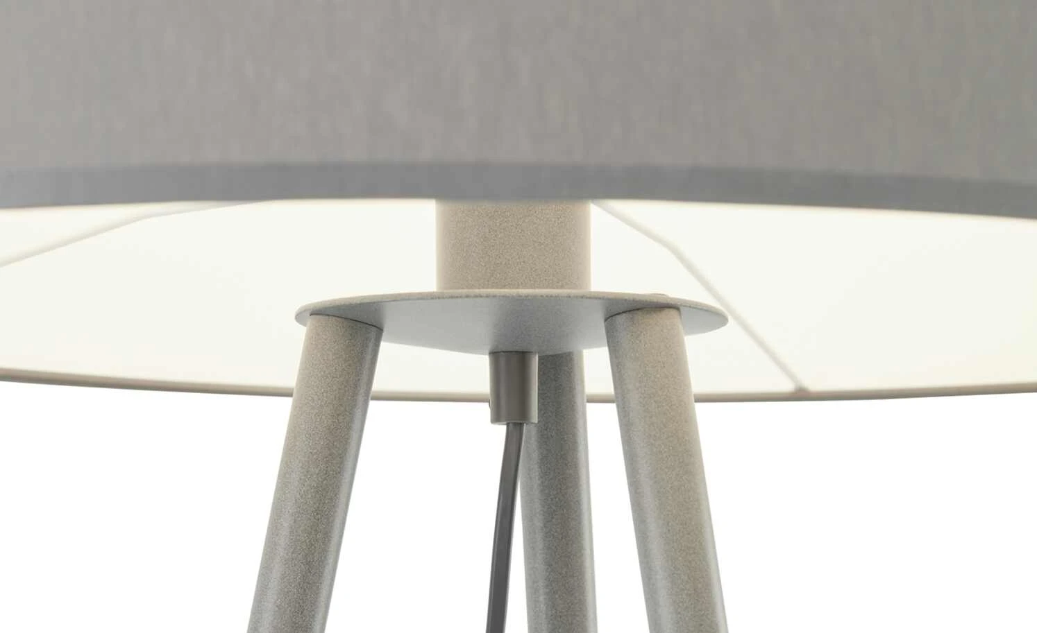 Stehleuchte, 1-flammig, Stoffschirm grau 4 Stehleuchte, 1-flammig, Stoffschirm grau – Bild 4