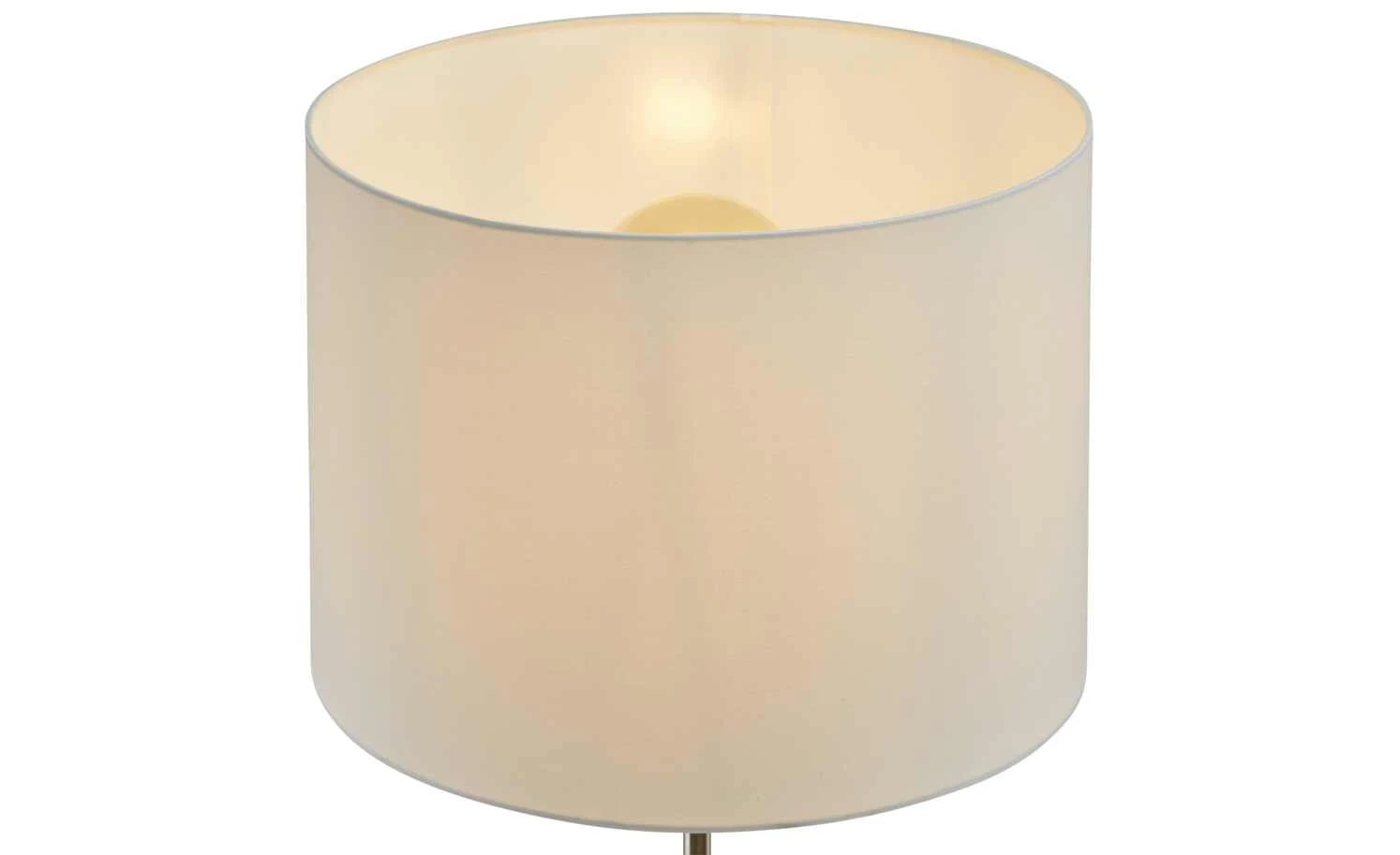 KHG Stehleuchte, 1-flammig, nickel-matt, Stoffschirm weiß 3 KHG Stehleuchte, 1-flammig, nickel-matt, Stoffschirm weiß – Bild 3