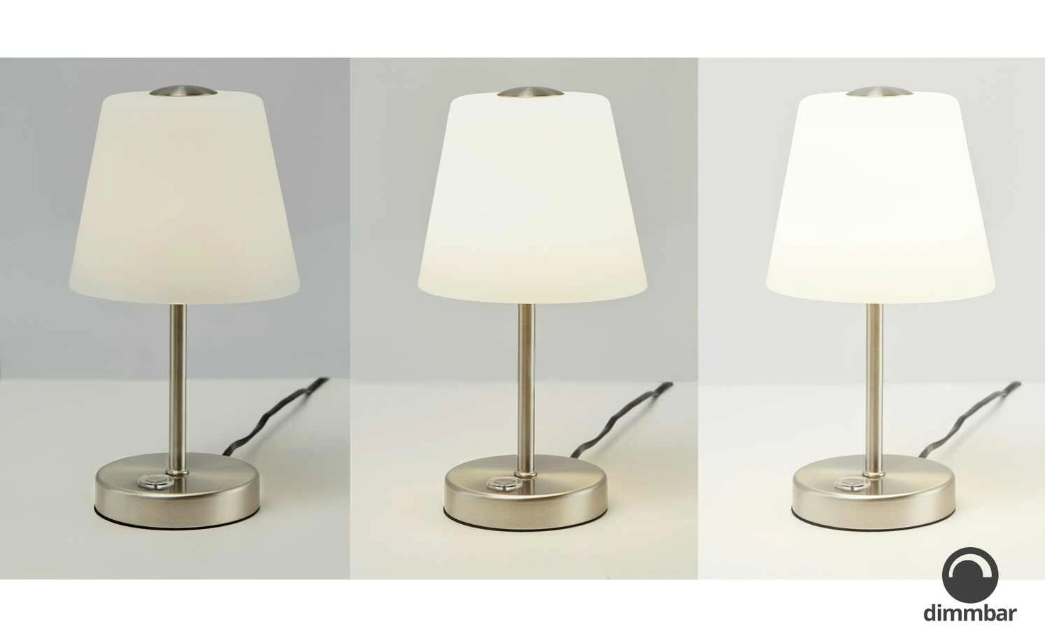 KHG LED-Tischleuchte, 1-flammig, Nickel-matt 1 KHG LED-Tischleuchte, 1-flammig, Nickel-matt