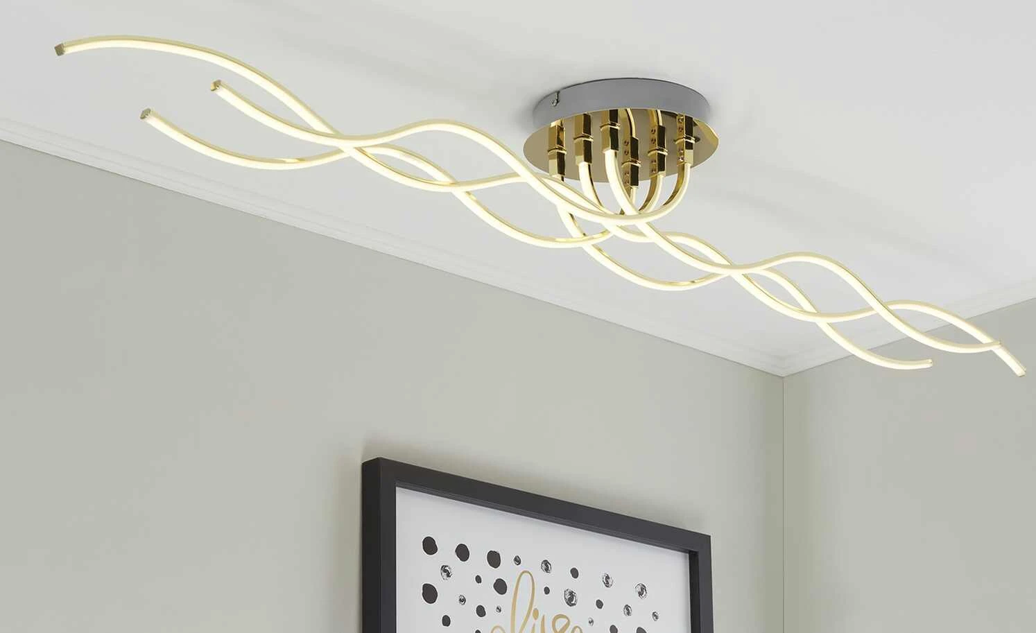 KHG LED-Deckenleuchte, 6-flammig, goldfarben 1 KHG LED-Deckenleuchte, 6-flammig, goldfarben