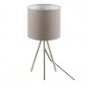 KHG Tischleuchte, 1-flammig, Dreibein, Schirm grau