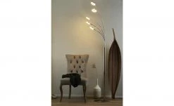 KHG LED-Bogenleuchte, 5-flammig, chrom