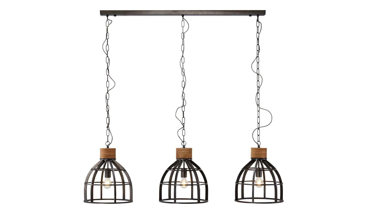 Pendelleuchte, 3-flammig, Metall schwarz 4 Pendelleuchte, 3-flammig, Metall schwarz – Bild 4