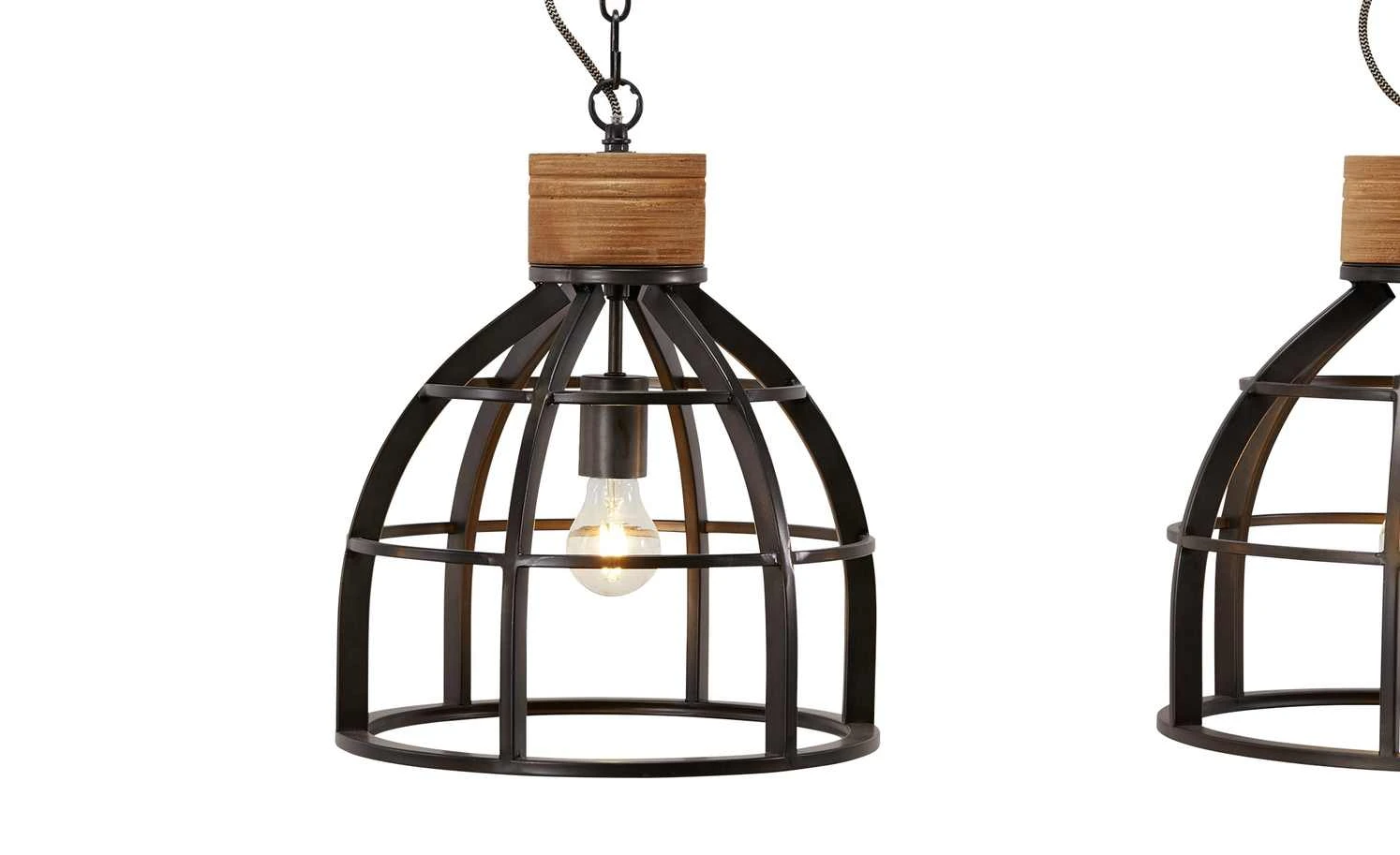 Pendelleuchte, 3-flammig, Metall schwarz 6 Pendelleuchte, 3-flammig, Metall schwarz – Bild 6