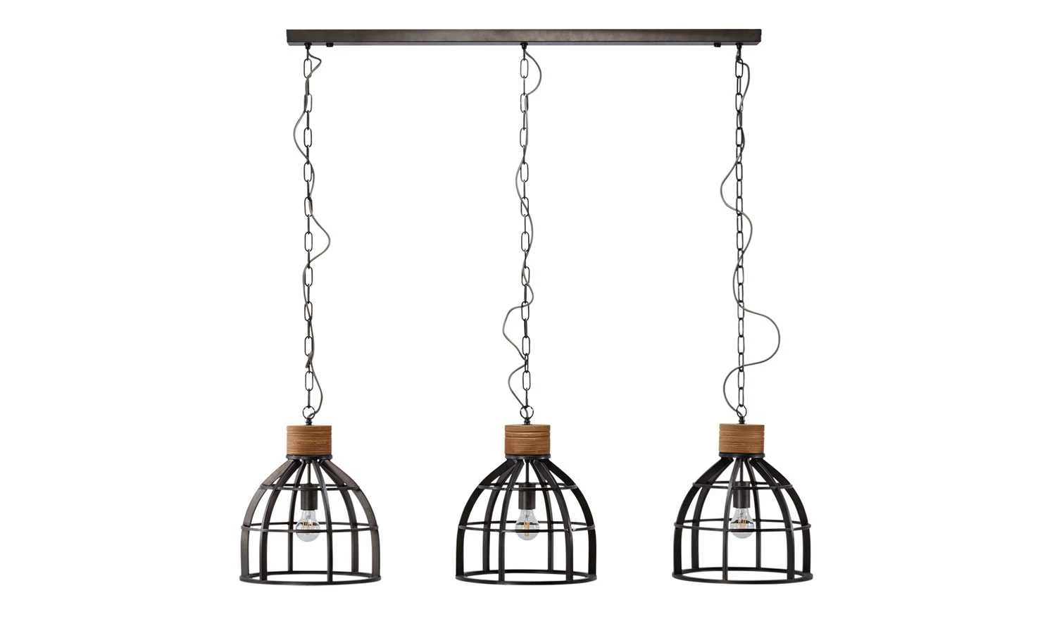 Pendelleuchte, 3-flammig, Metall schwarz 9 Pendelleuchte, 3-flammig, Metall schwarz – Bild 9