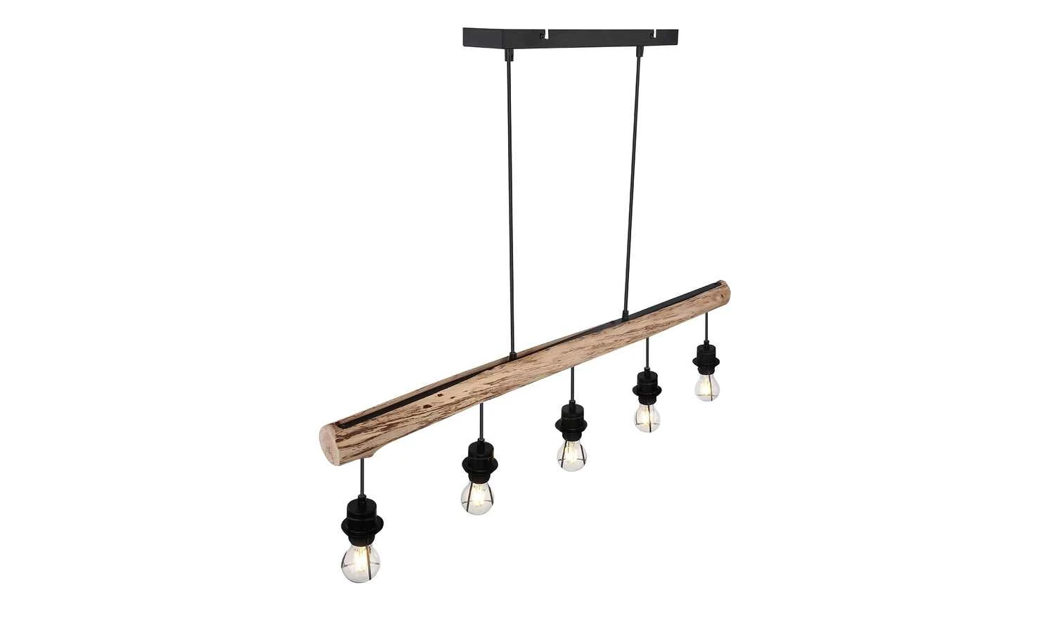 Pendelleuchte, 5-flammig, Holz/ Metall Körbe 4 Pendelleuchte, 5-flammig, Holz/ Metall Körbe – Bild 4