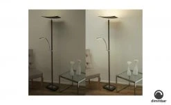 B-Leuchten LED-Deckenfluter, 2-flammig, Anthrazit eloxiert, Kopf schwenkbar