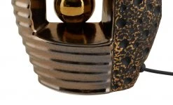 B-Leuchten Tischleuchte, 1-flammig, goldfarben/Stoffschirm beige -Innenleuchten Verkaufsladen 11684823 6 202110211246