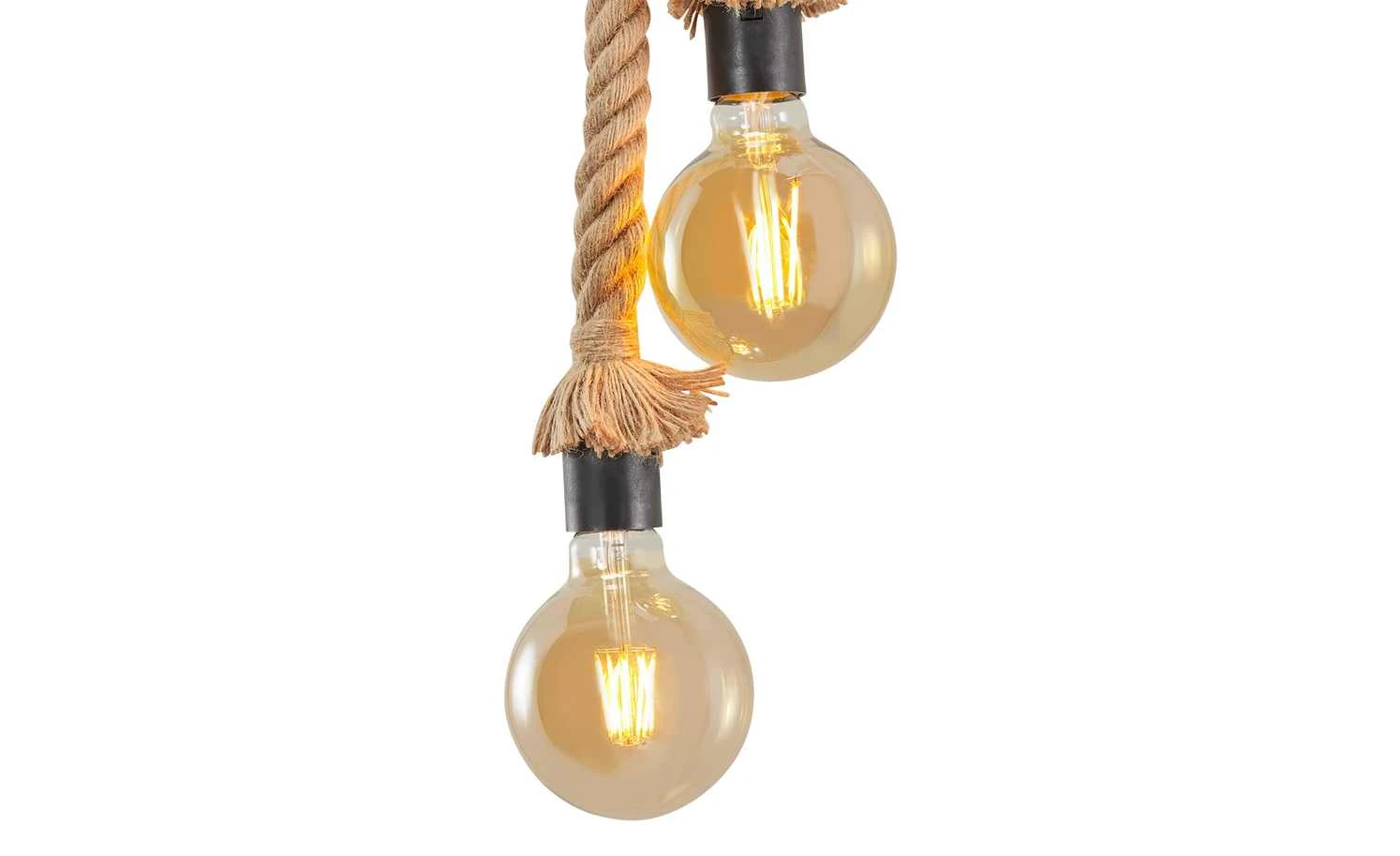 Paul Neuhaus Pendelleuchte, 2-flammig in Seiloptik 4 Paul Neuhaus Pendelleuchte, 2-flammig in Seiloptik – Bild 4