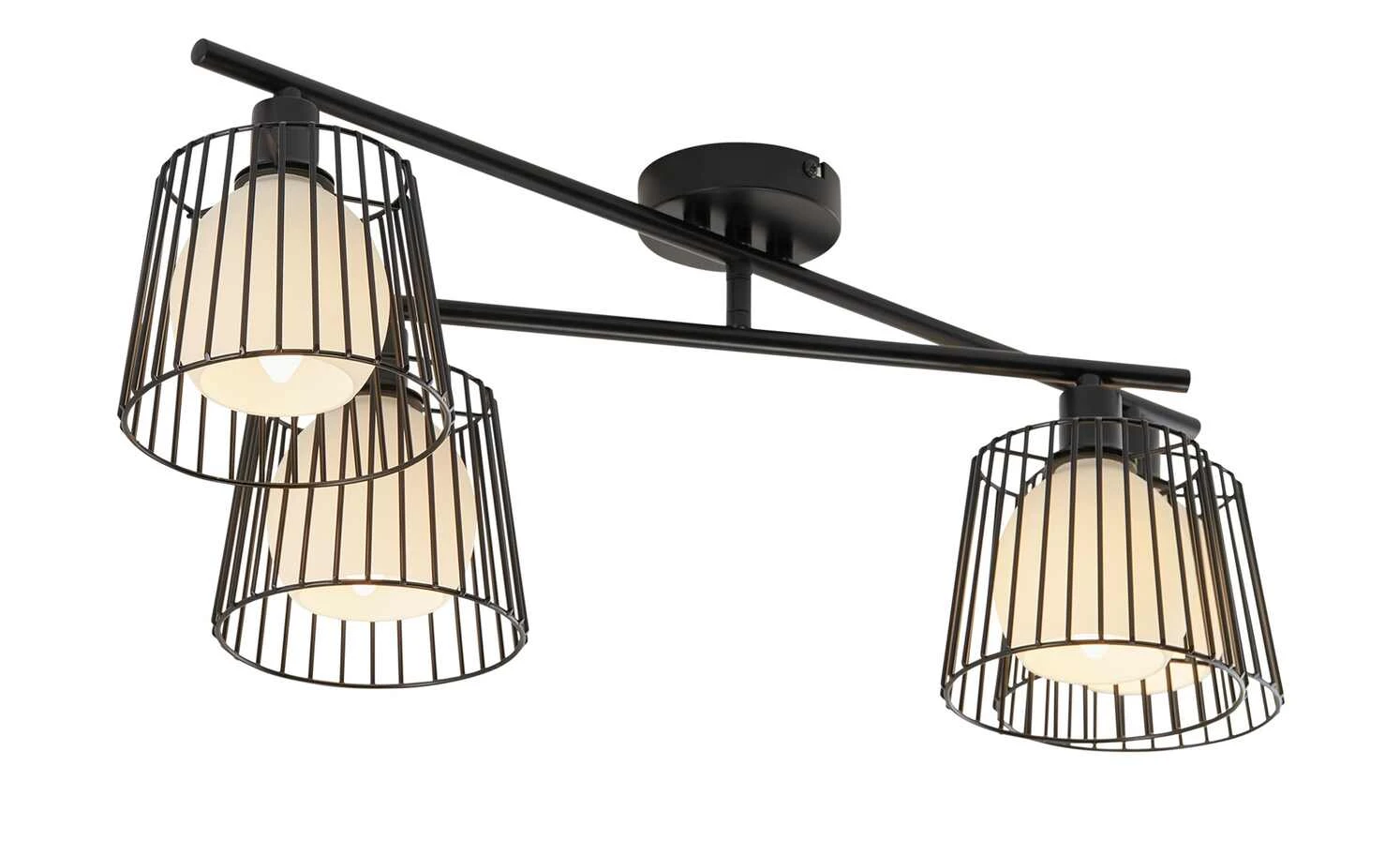 Deckenleuchte, 4-flammig, Draht/schwarz 4 Deckenleuchte, 4-flammig, Draht/schwarz – Bild 4