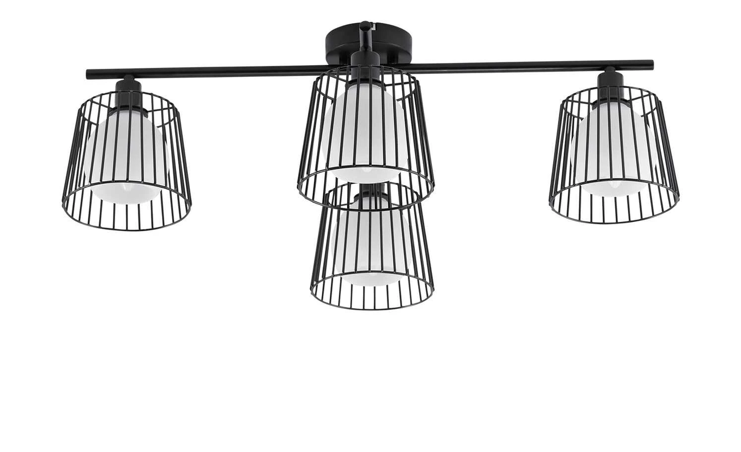 Deckenleuchte, 4-flammig, Draht/schwarz 6 Deckenleuchte, 4-flammig, Draht/schwarz – Bild 6