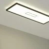 LED-Deckenleuchte, schwarz mit Hintergrundbeleuchtung