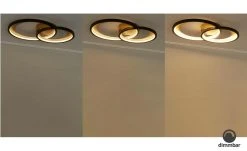 Trio LED-Deckenleuchte schwarz/goldfarben | 29|W