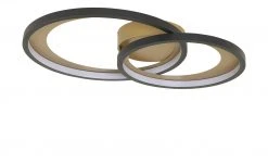 Trio LED-Deckenleuchte schwarz/goldfarben | 29|W -Innenleuchten Verkaufsladen 11685007 5 202103052235