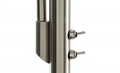 Trio Stehleuchte, 2-flammig, nickel matt, Stoffschirm grau -Innenleuchten Verkaufsladen 11685012 1 202007080953