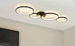 Trio LED-Deckenleuchte, schwarz `Ringe´ -Innenleuchten Verkaufsladen 11685013 2 202009172241