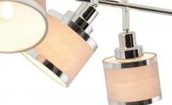 Wofi Deckenstrahler, 4-flammig, chrom, mit Stoffschirmen -Innenleuchten Verkaufsladen 11685041 2 202003021341