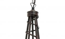 Kronleuchter, 5-flammig, schwarz/rostfarben -Innenleuchten Verkaufsladen 11685120 6 202007080952