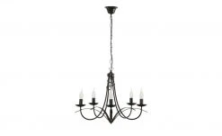 Kronleuchter, 5-flammig, schwarz/rostfarben -Innenleuchten Verkaufsladen 11685120 8 202007080952