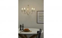 Kronleuchter, 5-flammig, elfenbeinfarben | Creme