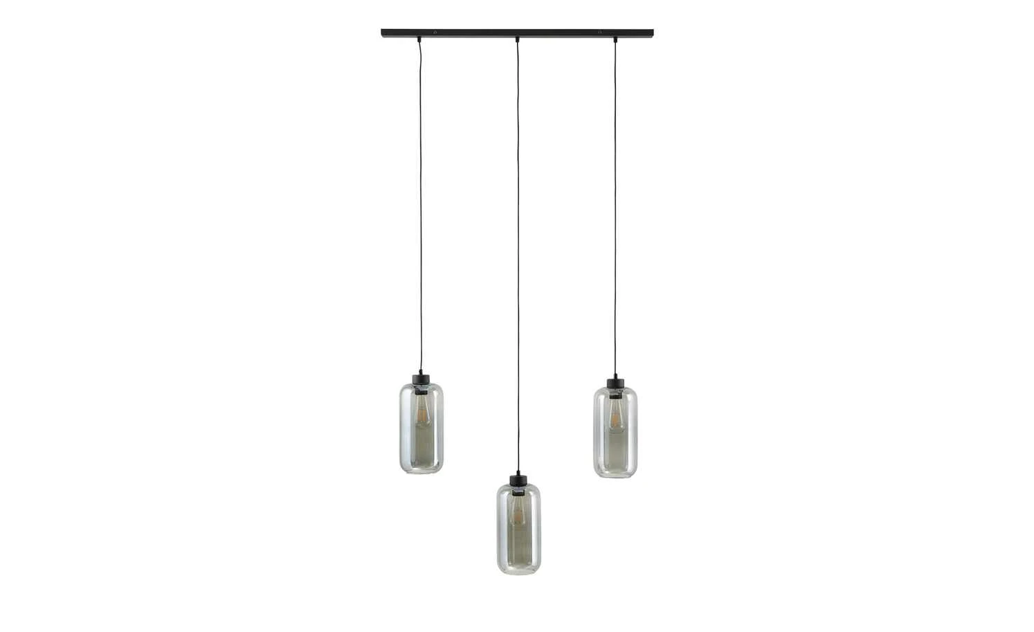 Pendelleuchte, 3-flammig, Glas graphitfarben 6 Pendelleuchte, 3-flammig, Glas graphitfarben – Bild 6