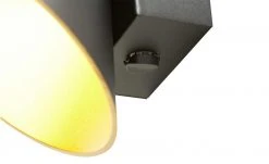 Meisterleuchten LED-Wandleuchte, 2-flammig, schwarz/gold -Innenleuchten Verkaufsladen 11685141 2 202006241119