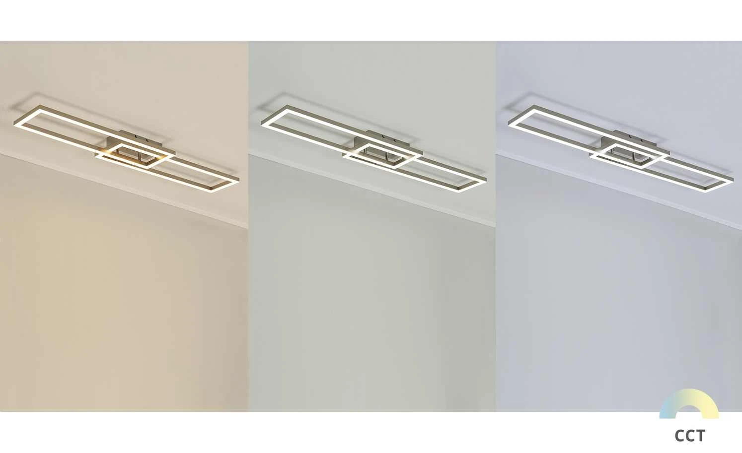 Paul Neuhaus Smart Home-Deckenleuchte, 2-flammig, Nickel matt 3 Paul Neuhaus Smart Home-Deckenleuchte, 2-flammig, Nickel matt – Bild 3