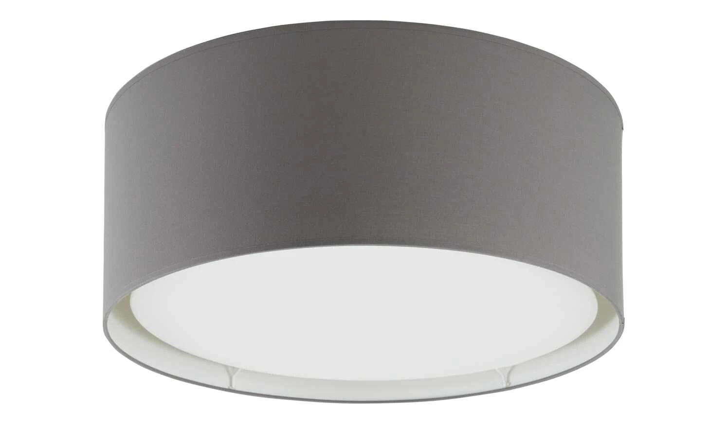 Deckenleuchte, 1-flammig, Stoffschirm grau 2 Deckenleuchte, 1-flammig, Stoffschirm grau – Bild 2