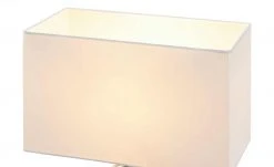 KHG Tischleuchte, 1-flammig, chrom, Stoffschirm eckig -Innenleuchten Verkaufsladen 11685286 5 202101112239