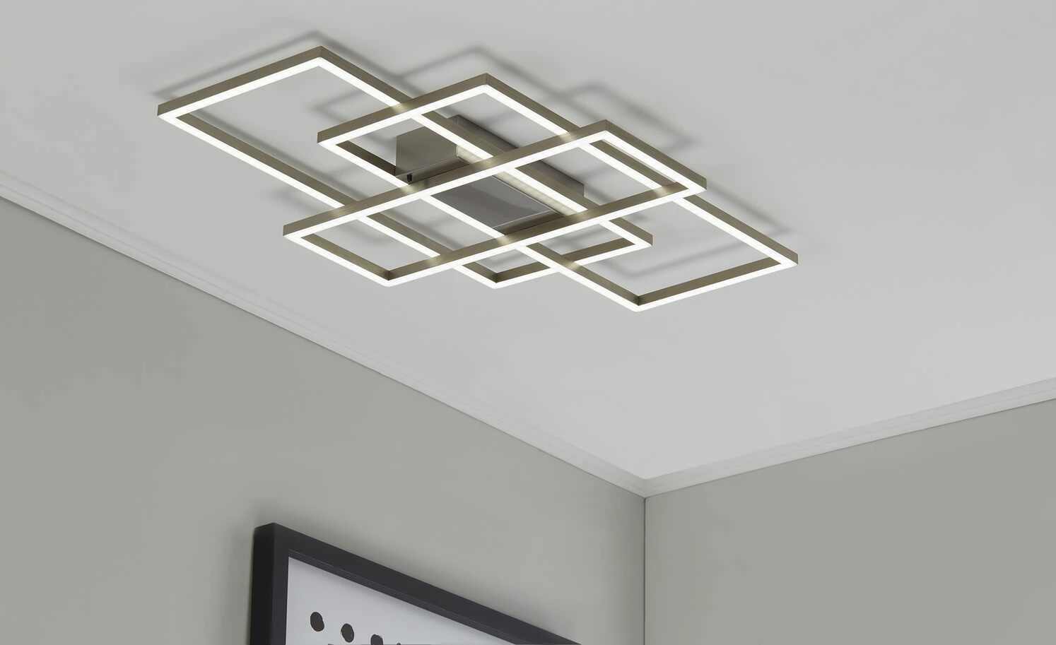 KHG LED-Deckenleuchte, 3-flammig, Aluminium gebürstet 3 KHG LED-Deckenleuchte, 3-flammig, Aluminium gebürstet – Bild 3