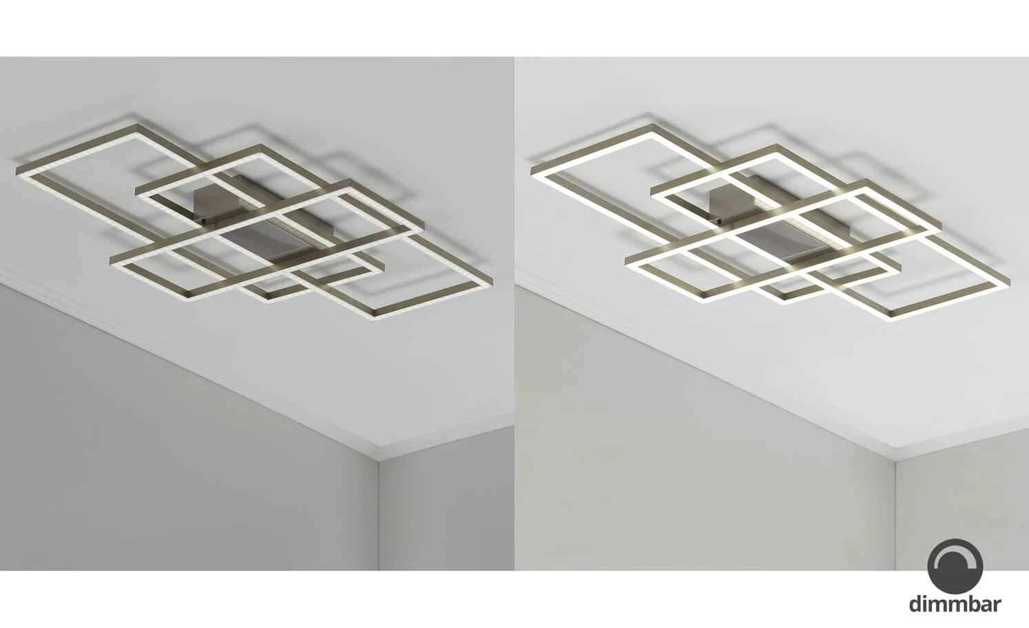 KHG LED-Deckenleuchte, 3-flammig, Aluminium gebürstet 2 KHG LED-Deckenleuchte, 3-flammig, Aluminium gebürstet – Bild 2