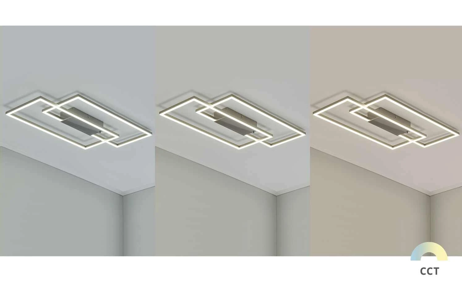 KHG LED-Deckenleuchte, 2-flammig, alufarben 3 KHG LED-Deckenleuchte, 2-flammig, alufarben – Bild 3