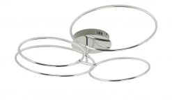 KHG LED-Deckenleuchte, 4-flammig, chrom `Ringe´ -Innenleuchten Verkaufsladen 11685308 1 202006091055