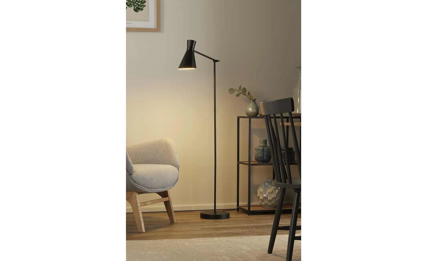 HOME STORY Leseleuchte, 1-flammig, Metall schwarz 1 HOME STORY Leseleuchte, 1-flammig, Metall schwarz