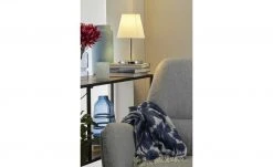 KHG Tischleuchte, 1-flammig, Stoffschirm weiß