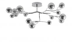 KHG Deckenleuchte, 15-flammig, chrom / Glaskugeln in Rauchglas -Innenleuchten Verkaufsladen 11685322 4 202009022245