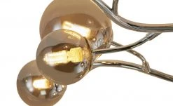 KHG Deckenleuchte, 15-flammig, chrom / Glaskugeln in Rauchglas -Innenleuchten Verkaufsladen 11685322 5 202009022245