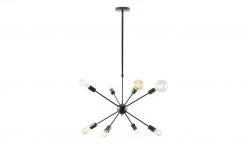 HOME STORY Pendelleuchte, 8-flammig, schwarz `Retro` -Innenleuchten Verkaufsladen 11685376 4 202011122249