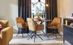 HOME STORY Pendelleuchte, 8-flammig, schwarz `Retro`