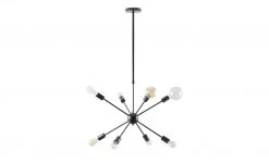 HOME STORY Pendelleuchte, 8-flammig, schwarz `Retro` -Innenleuchten Verkaufsladen 11685376 7 202106302232