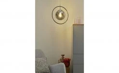 HOME STORY Pendelleuchte, 1-flammig, Rauchglas in chrom