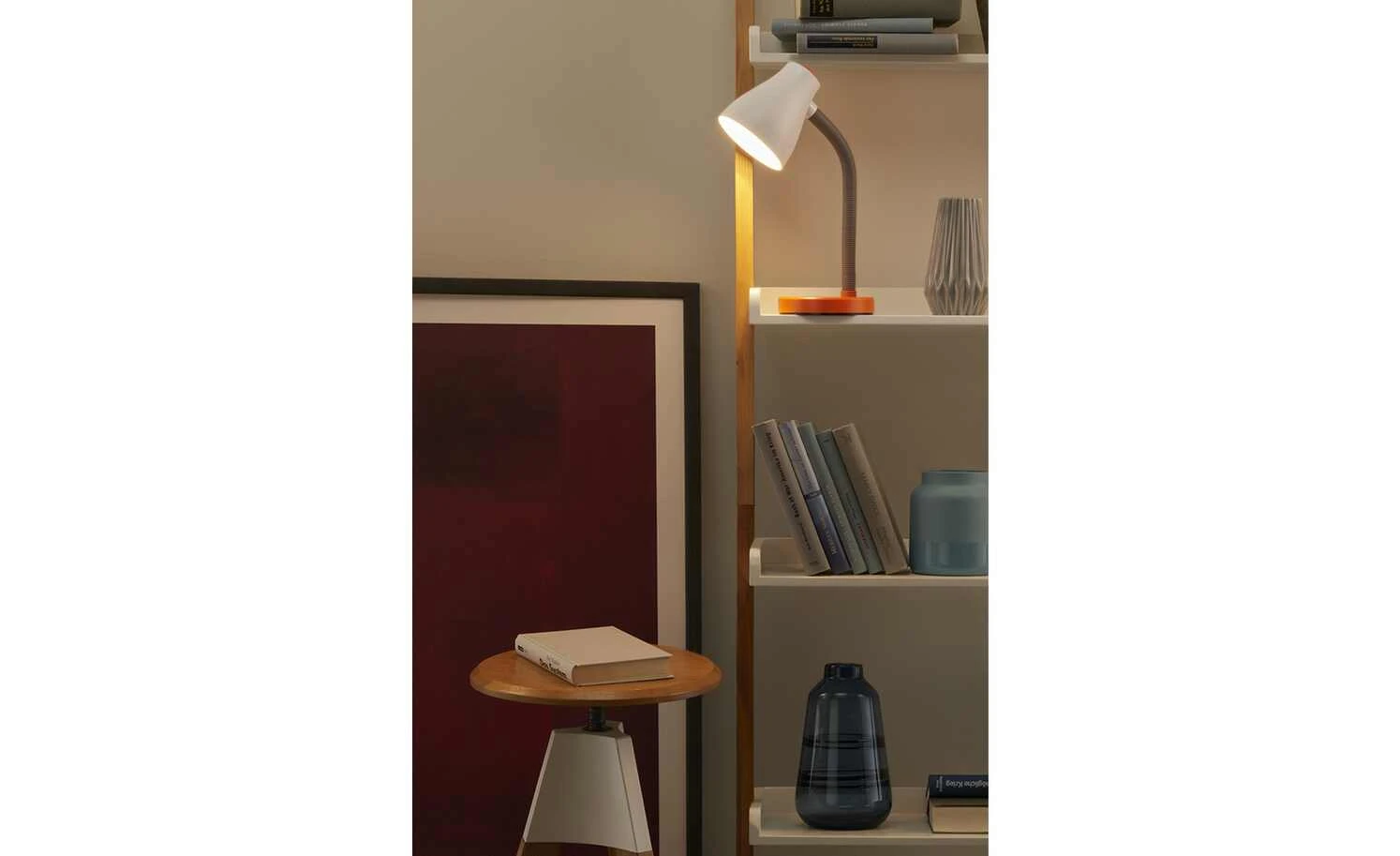 KHG Tischleuchte, 1-flammig, orange/weiß 1 KHG Tischleuchte, 1-flammig, orange/weiß