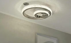 KHG LED-Kristall-Deckenleuchte, `Kreise´