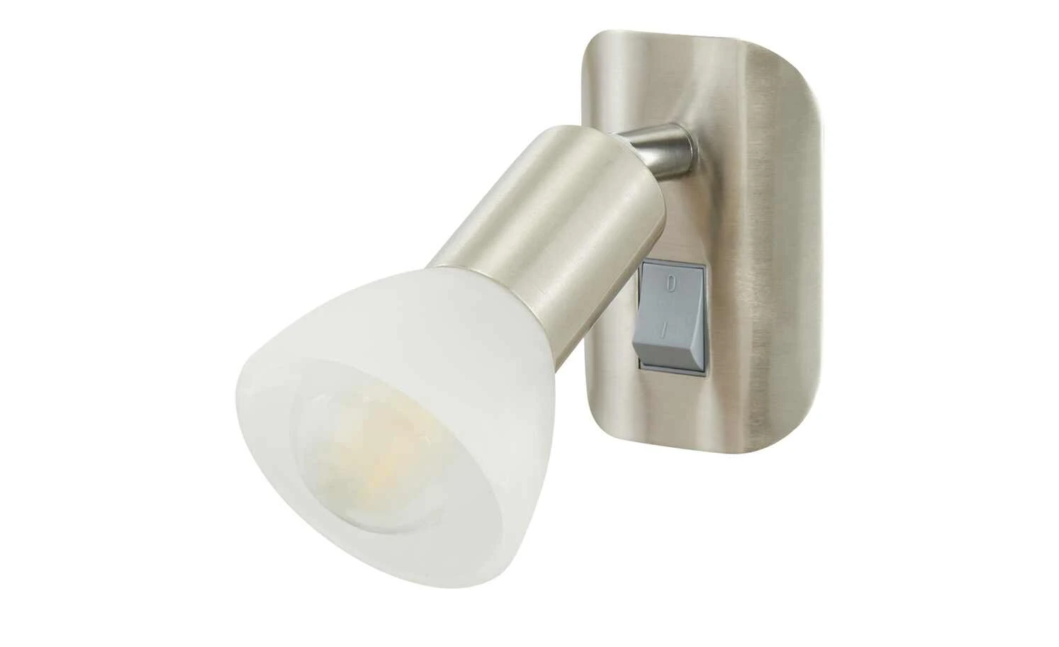 Steckerleuchte, 1-flammig, Nickel-matt/ Alabaster Gals 2 Steckerleuchte, 1-flammig, Nickel-matt/ Alabaster Gals – Bild 2